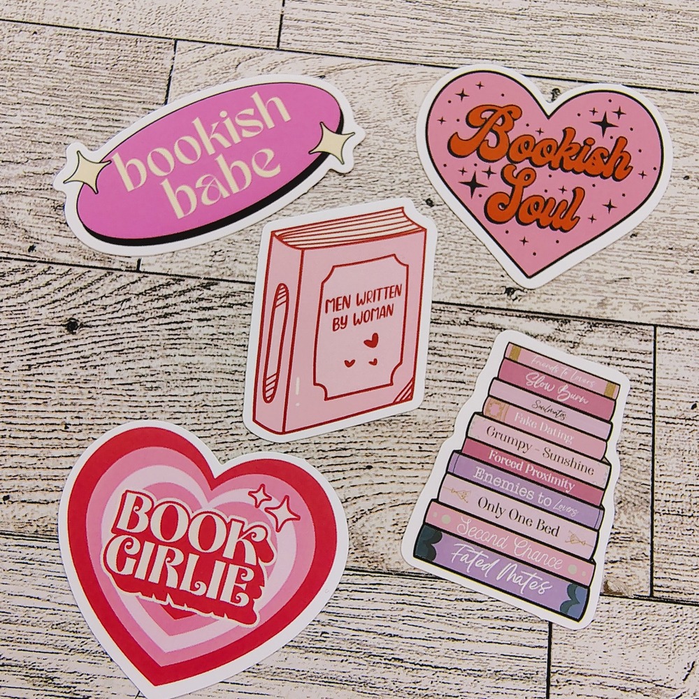 Bookish‎ Stickers (5) Book Lover Decals Book Girlie Bookish Babe Bookish Soul